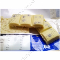 Белый шоколад с черникой и воздушным рисом